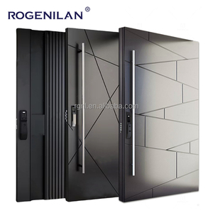 Puertas delanteras de seguridad de metal turco exterior Rogenilan para <span class=keywords><strong>puerta</strong></span> de <span class=keywords><strong>entrada</strong></span> pivotante de aluminio fundido exterior moderna para casa - Product Image 2