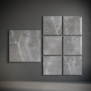 Pulpis Moca Marble Look Glazed Porcelain Floor Tiles Contemporary Interior Design 80x80cm Premium Finish - Product Image 2