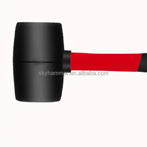Marteau en caoutchouc robuste à tête noire, produit en usine, très vendu pour la pose de carreaux de sol, manches en fibre de verre, modèle TC8803 - Product Image 3