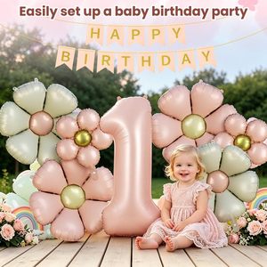 Custom Metallic Foil <b>Balloon</b> Eco-Friendly Matte Flower <b>Bear</b> Birthday <b>Balloon</b> Sets Arrangement Photo Props Bulk Wholesale - Product Image 4