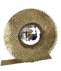 Boca Do Lobo Golden Brass Nails Decorated Round <strong>Mirror</strong> Gold Metal With <strong>Fish</strong>-<strong>eye</strong> <strong>Mirror</strong> Art Decor Wall <strong>Mirror</strong> for Living Room - Product Image 1