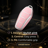 Étui de clé de voiture flexible personnalisable en TPU, housse de clé de voiture, accessoires BYD E2/E3/Song PRO/Yuan Plus/Dolphin, télécommande anti-chute