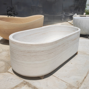 <span class=keywords><strong>Baignoire</strong></span> autoportante de style européen en pierre massif BLVE, <span class=keywords><strong>baignoire</strong></span> de luxe en marbre naturel pour la décoration de la salle de bain de la villa - Product Image 4