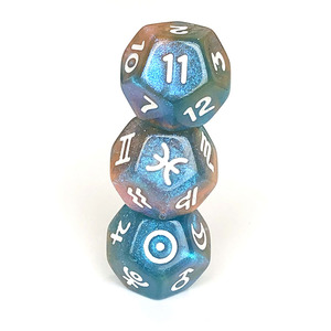 Số lượng lớn D12 xúc xắc thiết lập tùy chỉnh Rune số <span class=keywords><strong>12</strong></span> mặt Acrylic đa diện giá rẻ cho các trò chơi đầy màu sắc - Product Image 6