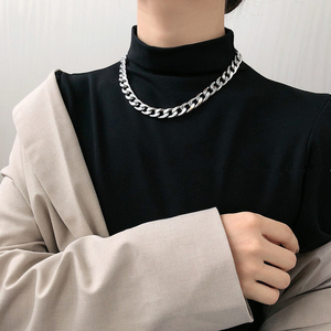Collar cubano de acero de titanio, collar de hombre, collar de Hop Hip, cadena de suéter, fabricación de joyas DIY - Product Image 6