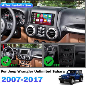 Android 13 Apple CarPlay para Jeep Wrangler Unlimited Sahara <span class=keywords><strong>2007</strong></span>-2017, Pantalla de 7 Pulgadas, GPS/BT/WiFi/FM Integrados, Reproductor de 4 Núcleos 4+64G - Product Image 2