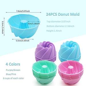 Silicone antiadhésif de qualité alimentaire pas cher <span class=keywords><strong>Muffin</strong></span> ustensiles de cuisine outils moules <span class=keywords><strong>chocolat</strong></span> savon moules casserole bricolage pour anniversaire fête de mariage Homemak3 - Product Image 4