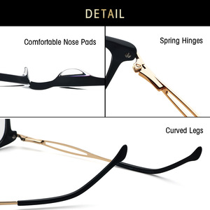 Gafas de Acetato Cuadradas Grises Jack 51-17-135, Monturas Ópticas Unisex de Estilo Coreano - Product Image 3