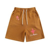 Pantalones Cortos Deportivos de Estilo Hip Hop Vintage Lavados, con Serigrafía Personalizada, Hasta la Rodilla, para Hombre, Venta al Por Mayor