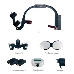 Lupa <span class=keywords><strong>Dental</strong></span> 2.5X 3.5X con Lupa Binocular, Mecanismo de Metal con Luz de Cabeza de Cirujano para Uso de <span class=keywords><strong>Dentista</strong></span> - Product Image 5