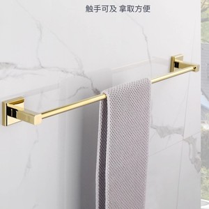 Porte-serviettes mural standard en acier inoxydable, barre à serviettes simple couche pour salle de bain, capacité de rangement 5 kg - Product Image 5