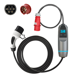 เครื่องชาร์จรถยนต์ไฟฟ้าแบบพกพา Khons 7kw 11kw 22kw ชนิดที่ 2 สีแดง <span class=keywords><strong>Cee</strong></span> พร้อมสายเคเบิล 5 เมตร เครื่องชาร์จรถยนต์ไฟฟ้าแบบเร็ว 16a 32a - Product Image 3