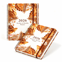 Carnet de notes vintage à couverture rigide en gros, avec index, conception personnalisée, reliure spirale, pour le travail quotidien