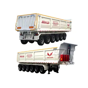 Factory Supplier 3 Axles 6 Axles 40 Cubic 60 Tons Meter Rear Dump Semi Truck Trailer Customizable