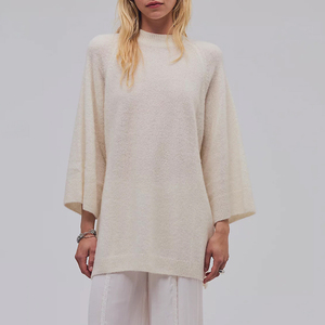 Channel <strong>Women's</strong> Oversized Fall Tunic Sweaters 2026 <strong>Slouchy</strong> Long Sleeve Knit Side Slit Pullover <strong>Jumper</strong> Tops - Product Image 3