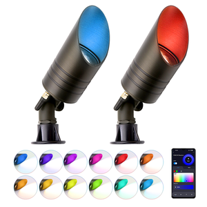 Yüksek kaliteli IP65 su geçirmez <span class=keywords><strong>12V</strong></span> Spot ışık bronz RGB akıllı Wifi BT alçak gerilim peyzaj aydınlatma işık açık - Product Image 3