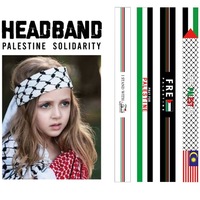 Drapeau de la Palestine en gros personnalisé à la vente chaude pour la promotion Impression bon marché Drapeau de la Palestine en polyester Écharpe 90*8cm