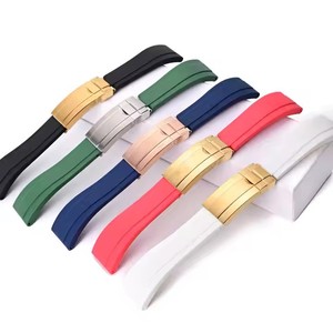 Correa de reloj de lujo de 20mm, correas de goma de silicona de extremo recto, reloj de pulsera deportivo impermeable suave de goma Tropical, repuesto para <span class=keywords><strong>Rolx</strong></span> - Product Image 4