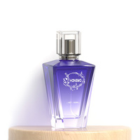 Flacon de parfum en verre carré coloré vide 100 ml avec pulvérisateur à pression – Flacon de reconditionnement pour parfum