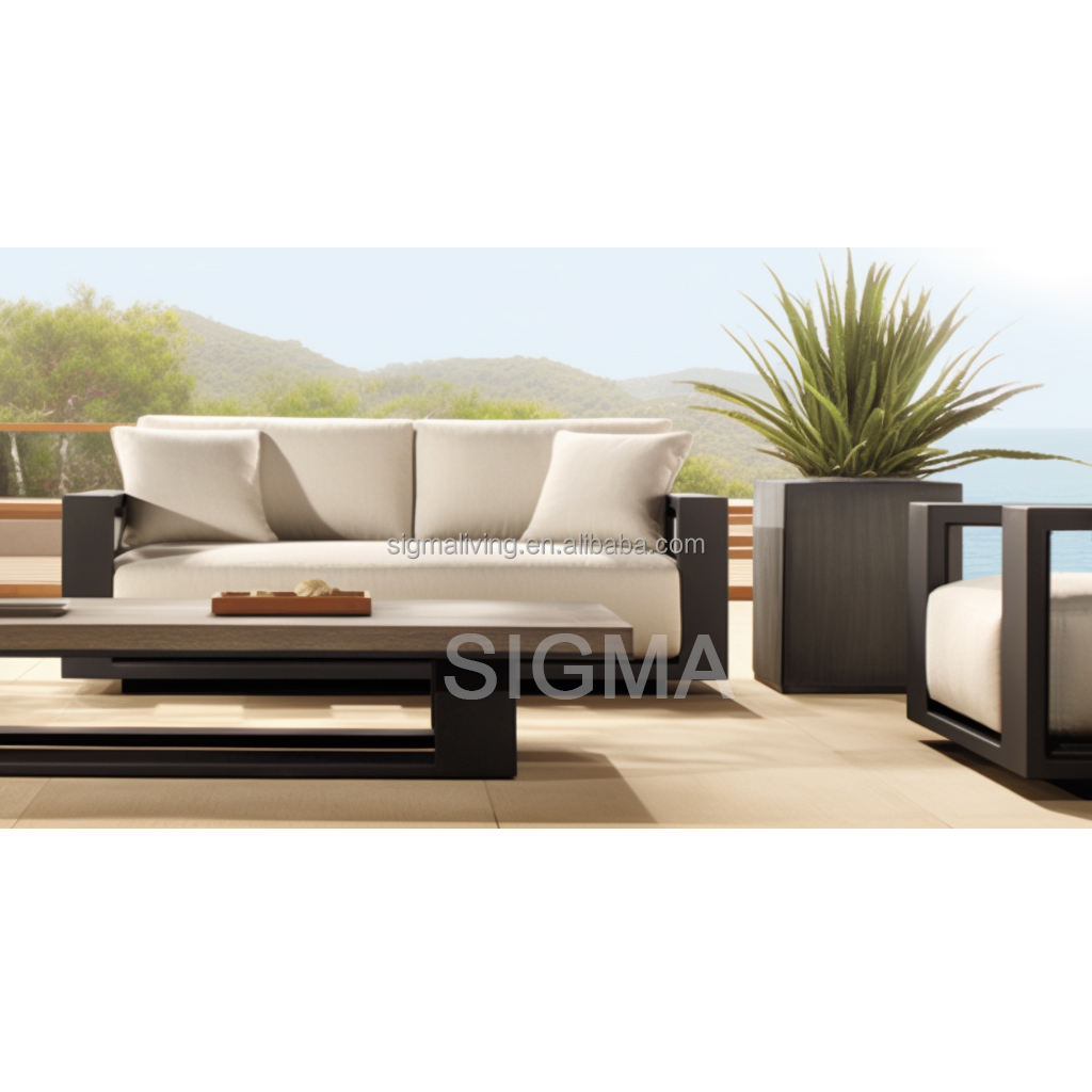 Factory New Design Patio Outdoor Furniture Sofa Set Aluminum Outdoor Garden Couch Sofa