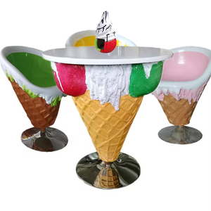 2025 oggetti di scena per caramelle di vendita calda scultura cono gelato gigante grandi statue di ghiaccioli che si sciolgono - Product Image 3