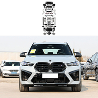 Kit Carrosserie Style X5 F15 Amélioré X5M F95 G05 LCI 2014-2018 Pare-chocs Avant Phare Capot Lampe Diffuseur Pièces Auto F15 Facelift