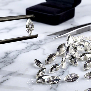 Meilleurs diamants synthétiques VS-Si 15 points CVD de couleur DEF, taille marquise, pour bracelet de fiançailles ou alliance éternelle pour femme - Product Image 1
