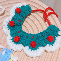 Collier pour chat en crochet mignon, accessoires de cou pour animaux de compagnie en crochet, vente en gros