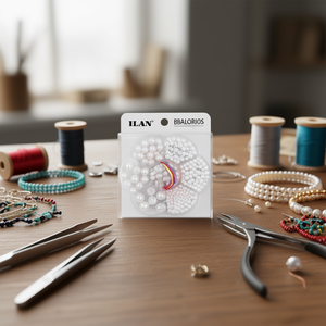 Set di Perle ILAN 10x10cm Bianco Perla per Creazione di Gioielli Artigianali - Product Image 2