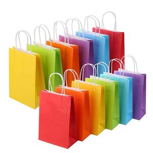 Bolsa de Compras de Papel Kraft Personalizada KM de 12*6*15cm, Impresa con su Logotipo - Product Image 1