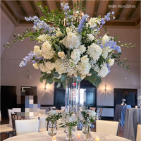 Arrangement floral de roses de 50 cm, 60 cm, 70 cm, 80 cm, centre de table de mariage, boule de fleurs blanches d'hortensia et de roses