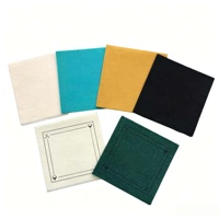 Serviettes de cocktail personnalisées, serviettes en papier de couleur douce, jetables, en sachet, 1 pli, effet lin, pour boissons