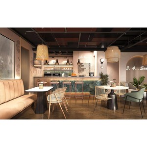 Catering Restaurant Full Space Customization Interior Design Commercial Bar Counter Display Cabinet Shop Decoration Renovation - Product Image 1