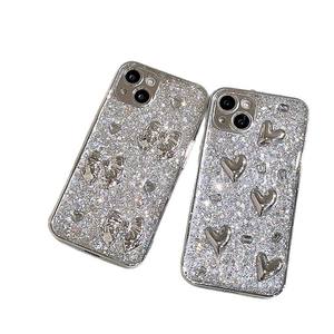 Coque de téléphone en TPU scintillante avec anneau métallique de luxe léger pour <span class=keywords><strong>iPhone</strong></span> 16 <span class=keywords><strong>Pro</strong></span> Max, vente en gros d'usine - Product Image 2