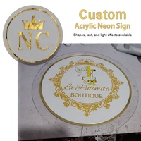 Lampu latar kantor kustom luar ruangan tanda akrilik menyala perusahaan lampu Led Logo lampu Neon tanda toko bisnis