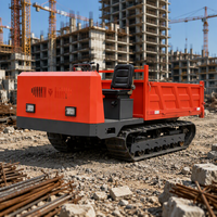 Mini-dumper sur chenilles 3000kg 4000kg, chargeur compact hydrostatique, haute capacité de levage, capacité de montée d'escaliers, avec cabine et siège, Truckee