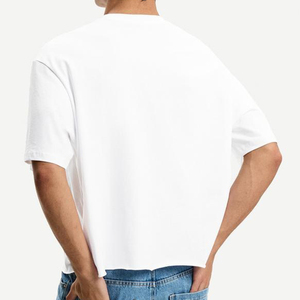 T-shirt blanc surdimensionné personnalisé à manches courtes <span class=keywords><strong>col</strong></span> <span class=keywords><strong>rond</strong></span> respirant t-shirt hommes impression numérique T-shirts - Product Image 2