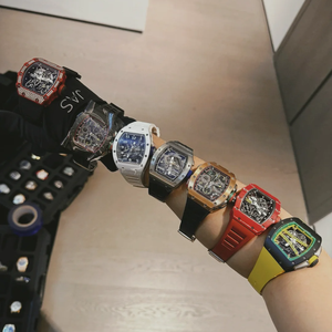 RM High-Quality Power Reserve Sapphire Hip-Hop Sports Diving Watch, Durable Fiber Case, <b>Automatic</b> Self-Winding , Rubber Strap - Product Image 6