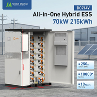 Système de stockage de batterie industrielle 70 kW 215 kWh JApower tout-en-un refroidi par air avec onduleur hybride Solis pour intégration de générateur