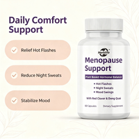 Capsules pour soulager la ménopause, complément alimentaire pour l'équilibre hormonal féminin, contre les bouffées de chaleur, les sueurs nocturnes, santé des femmes