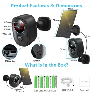 2K Mini Nhà Không Dây CCTV Ngoài Trời Năng Lượng Mặt Trời Powered Wifi Máy Ảnh 4MP Pin 4 Hồng Ngoại Tầm Nhìn Ban Đêm Ghi Âm Giọng Nói Tuya Ứng Dụng Đám Mây - Product Image 5