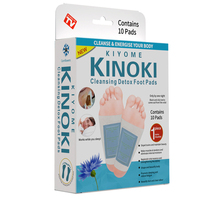 10 Patchs Détoxifiants aux Herbes par Boîte – Nettoyage des Pieds, Patchs Détox au Gingembre et au Sel, Kinoki