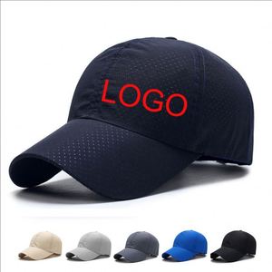 Customized Logo Luxury Solid Color Oxford Dobby Leopard Sporty Baseball Caps Outdoor Unisex Quick Drying Breathable Mesh Sports - Product Image 1
