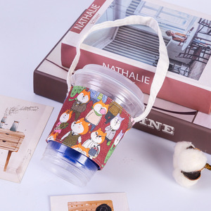 Bán Buôn Dùng Một Lần Biểu Tượng Tùy Chỉnh Boba & Cốc Cà Phê Tay Áo Vải Vải Take-Away Bong Bóng Giữ Trà Với Bao Bì - Product Image 3