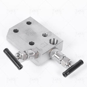 Collecteur à deux vannes en acier inoxydable, type à bride, avec bride coplanaire pour instruments industriels - Product Image 1