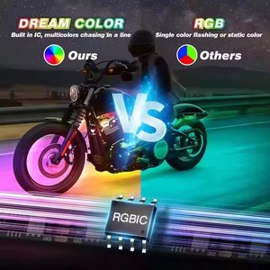 Profession elles Design Dream Color Chasing RGB IC Motorrad körper Umgebungs licht Dekoratives Licht Kit - Product Image 5