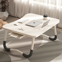 Table de lit pliable réglable en hauteur, petit plateau de lit, support pour ordinateur portable, idéal pour étudiants, dortoir, chambre, bureau à domicile