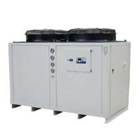 Refroidisseur industriel robuste 25 CV, système de refroidissement à eau à vis refroidi par air pour tour