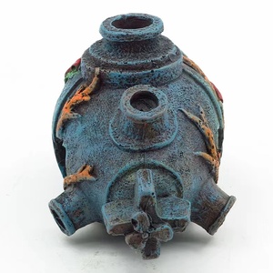 Mini Sottomarino Decorativo per Acquario, Sfondo a Forma di Nave in Cattiva Stagione, Grotta per Gamberetti e Pesci, Accessori per Acquario - Product Image 3