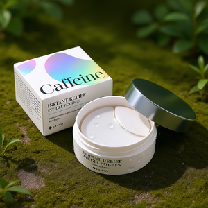 Parches de gel para ojos de alivio instantáneo con cafeína, cuidado calmante para el contorno de ojos, para ojos cansados, para todo tipo de piel, fórmula K-Beauty - Product Image 3